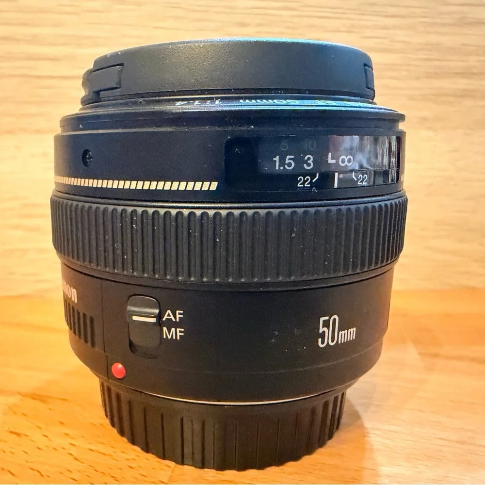 Canon 50mm Lens - Black and Silver